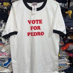 Vintage NWT 2005 Hot Topic Vote For Pedro Napoleon Dynamite Shirt Size Large
